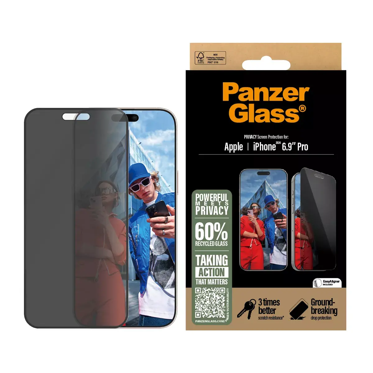 Privacy Screen Protector PanzerGlass iPhone '24 6.9" Pro Photo 2