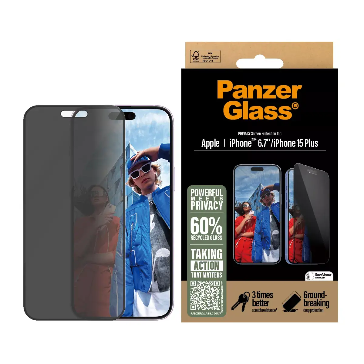 Защитное стекло PanzerGlass iPhone 24 6.7" 15 Plus Photo 2
