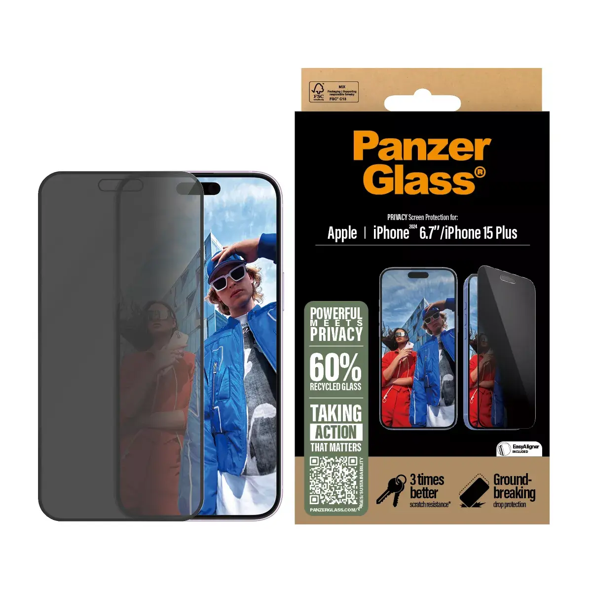 Защитное стекло PanzerGlass iPhone 24 6.7" 15 Plus Photo 3