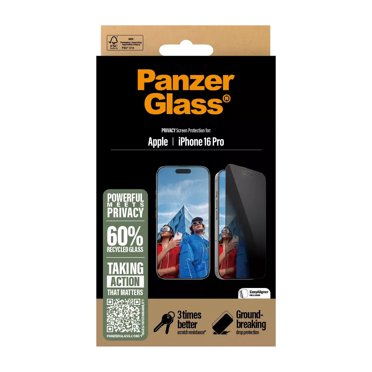 PanzerGlass ekrāna aizsargstikls iPhone 16 Pro Photo 3