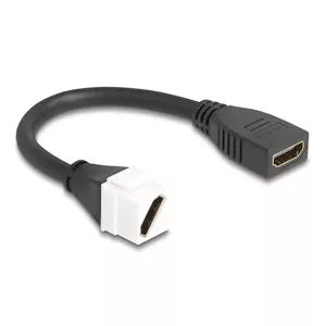 DeLOCK Keystone Module Cable HDMI female to female diagonal 8K 60 Hz 20 cm black