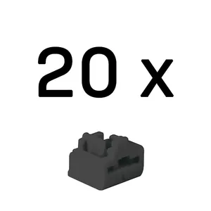 Port blocker Lindy RJ-45 (pack of 20) – black, ABS, 20×74.5×5.9 mm