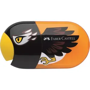 Механическая точилка для карандашей Faber-Castell Eagle — ручная точилка, оранжево‑чёрная