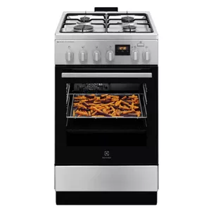 Gāzes plīts Electrolux LKK560222X ar elektrisko SteamBake krāsni, nerūsējošais tērauds, 50 cm, energoefektivitātes klase A