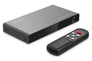 Digitus DS-55331 4K HDMI Switch 3x1 with 18 Gbit/s bandwidth and metal housing in black