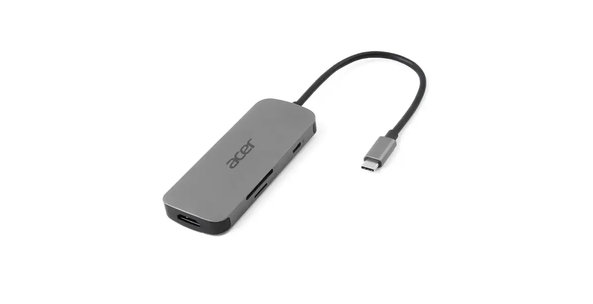 Acer 7‑in‑1 USB‑C dongle — USB 3.2 Gen 1, HDMI, SD Photo 2