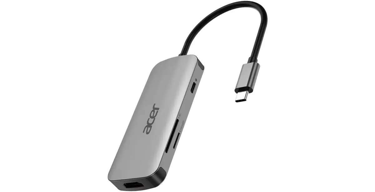 Acer 7‑in‑1 USB‑C dongle — USB 3.2 Gen 1, HDMI, SD Photo 3