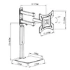 Sienas TV stiprinājums MACLEAN MC-771A 23"–43" VESA 200×200 Photo 5