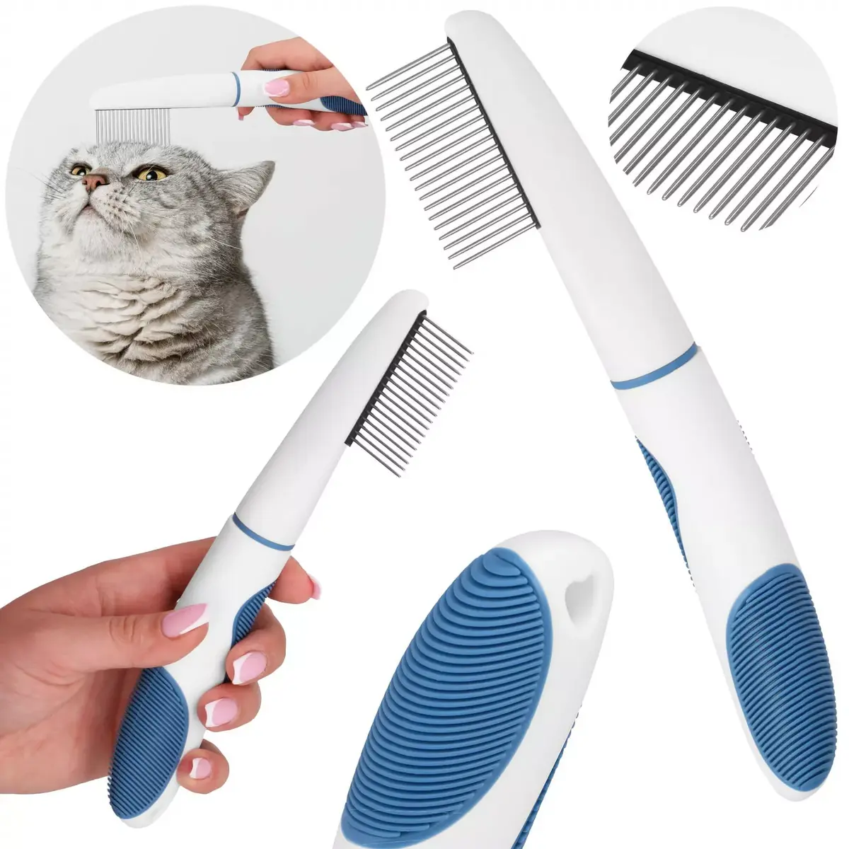 Cat Comb Springos PA0262 — Stainless Steel Teeth Photo 10