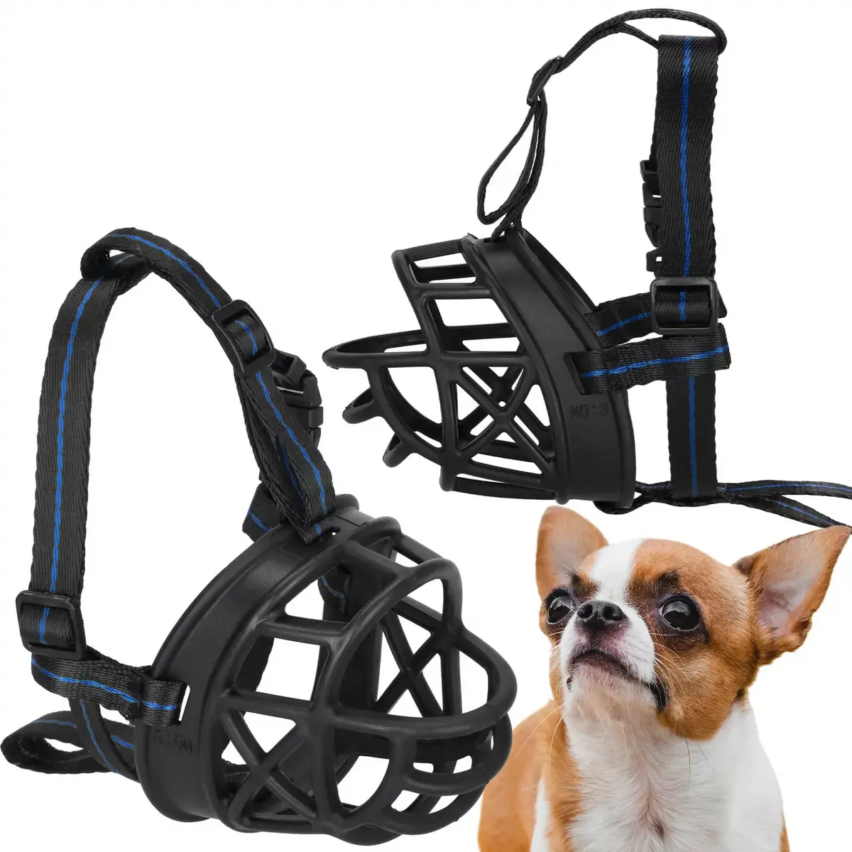 Dog muzzle Springos PA0266 XS breathable adjustable Photo 3