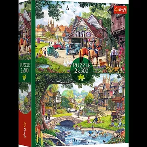 Puzzle set TREFL Idyllic life — 2×500 pieces jigsaw puzzles