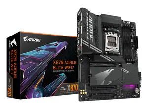 GIGABYTE X870 AORUS ELITE WIFI7 ATX Motherboard with AMD Socket AM5, DDR5 Memory Support, Wi-Fi 7, and 2.5 GbE LAN