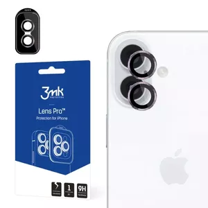 Защитное стекло для камеры 3MK Lens Protection Pro Apple iPhone 16 Plus 16 Устойчивое к царапинам Закаленное стекло Розовое Прозрачное
