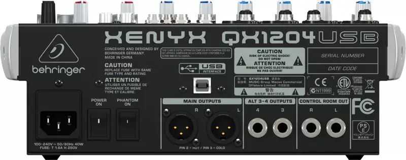 Audio mikseris Behringer QX1204USB Photo 2