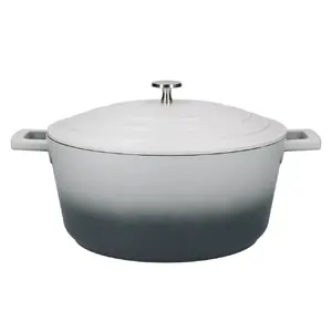 Oven Dish Masterclass GB40MCMCRD28GRY 28 cm Grey Ombre Aluminium Casserole with Lid, Induction Compatible