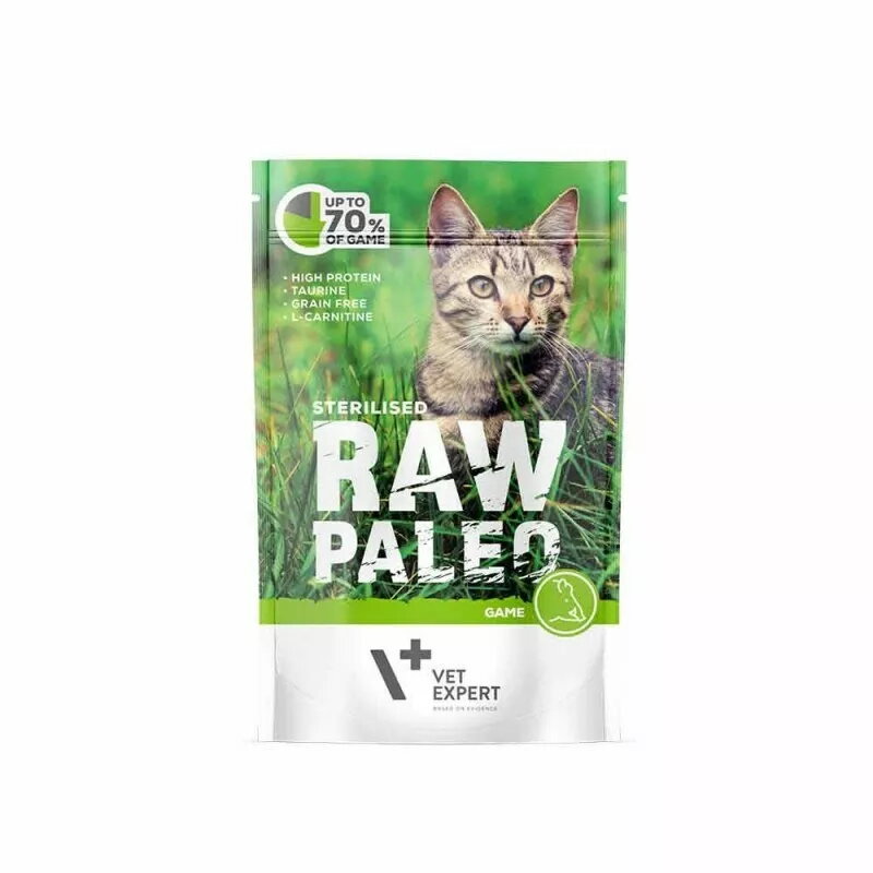 Mitrs kaķu barības VETEXPERT RAW PALEO