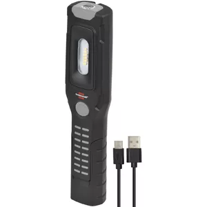 Handheld work light Brennenstuhl 1175670110 — LED 500 lm, 6500 K, built-in 2500 mAh battery, USB-C, plastic housing