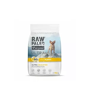 Сухой корм для собак VETEXPERT Raw Paleo Ultra Mini Puppy Turkey 750 г — для мелких пород, щенков, 30% белка, 14% жира