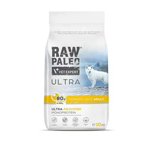 Сухой корм для собак VETEXPERT RAW PALEO Ultra Medium & Large Adult Turkey — 10 кг, 24,5% белка, 14% жира, монопротеин, без глютена и сои