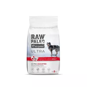 Sausais barības produkts suņiem VETEXPERT RAW PALEO Ultra Medium & Large Adult Beef 10 kg, olbaltums 28,5%, tauki 16%