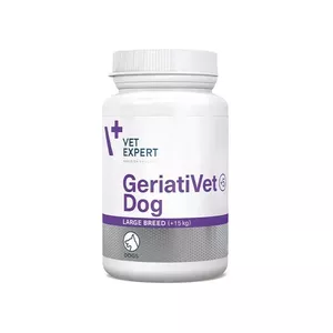 Добавка для пожилых крупных собак VETEXPERT GeriatiVet 45 таблеток — для стареющих, поддержка кожи, шерсти и иммунитета
