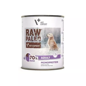 Влажный корм для собак VETEXPERT RAW PALEO Adult Monoprotein Duck 800 г — влажный корм, без злаков и глютена, для взрослых собак