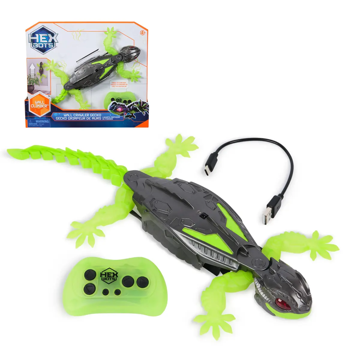 HEX BOTS Wall Crawler Gecko Uzlādējams
