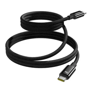 Кабель USB-C — USB-C для зарядки Baseus Tungsten Gold 100 Вт 1 м, чёрный, нейлон