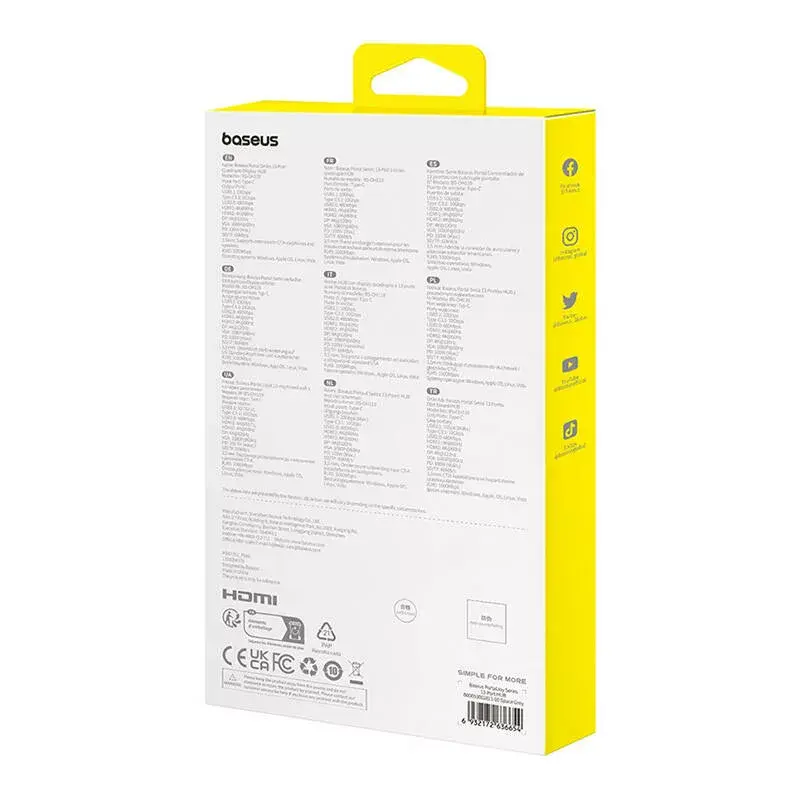 Baseus PortalJoy B00053002811-01 USB-C мультипортовый хаб Photo 8