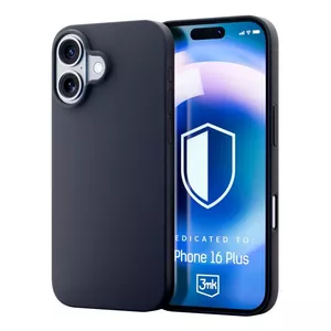 3MK Hardy mobile phone case Cover Graphite for iPhone 16 Plus 6.7"