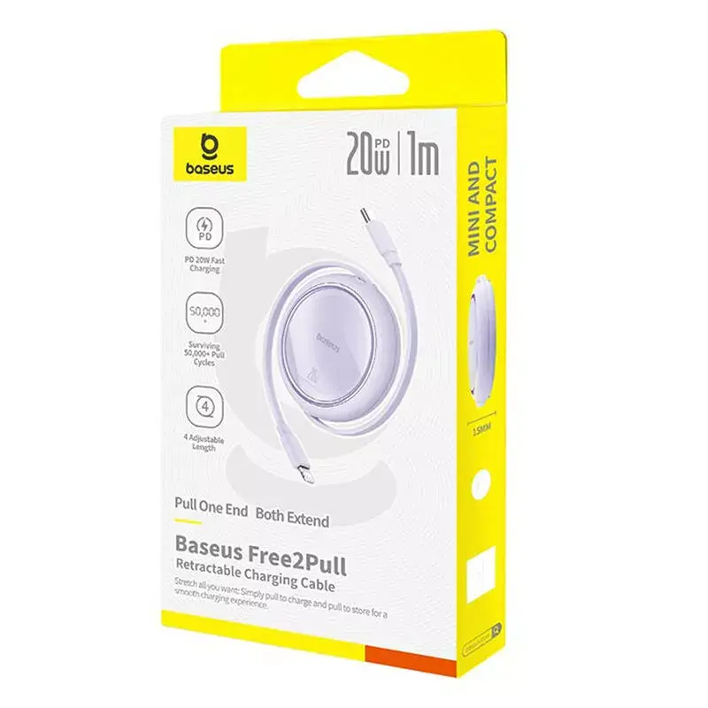 Baseus Free2Pull USB-C uz Lightning kabelis 20W 1 m Photo 6