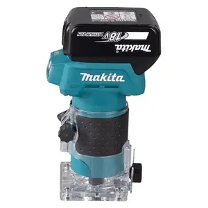Триммер Makita DRT52Z бесщёточный аккумуляторный 18В, глубина фрезеровки 0–42 мм, 90×134×220 мм, 950 г