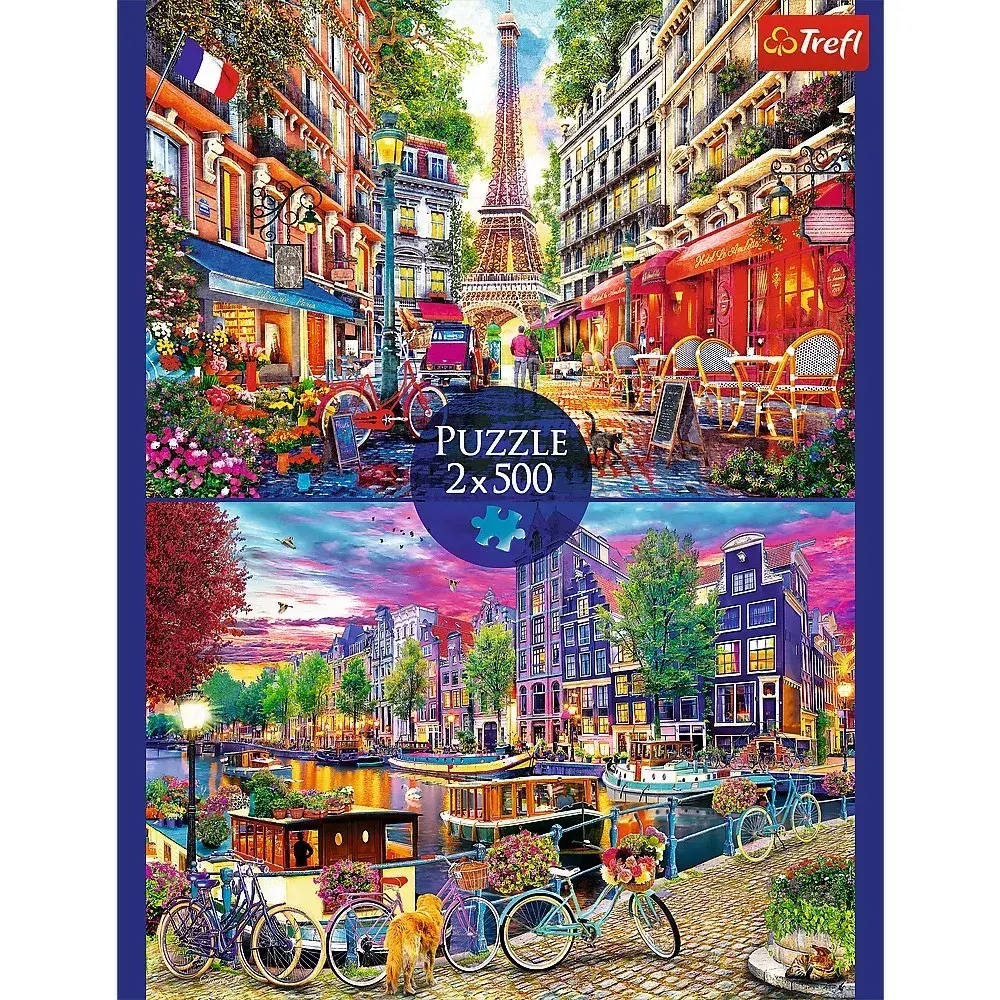 TREFL Puzzle 2x500 gab. — Eiropas galvaspilsētas Photo 4