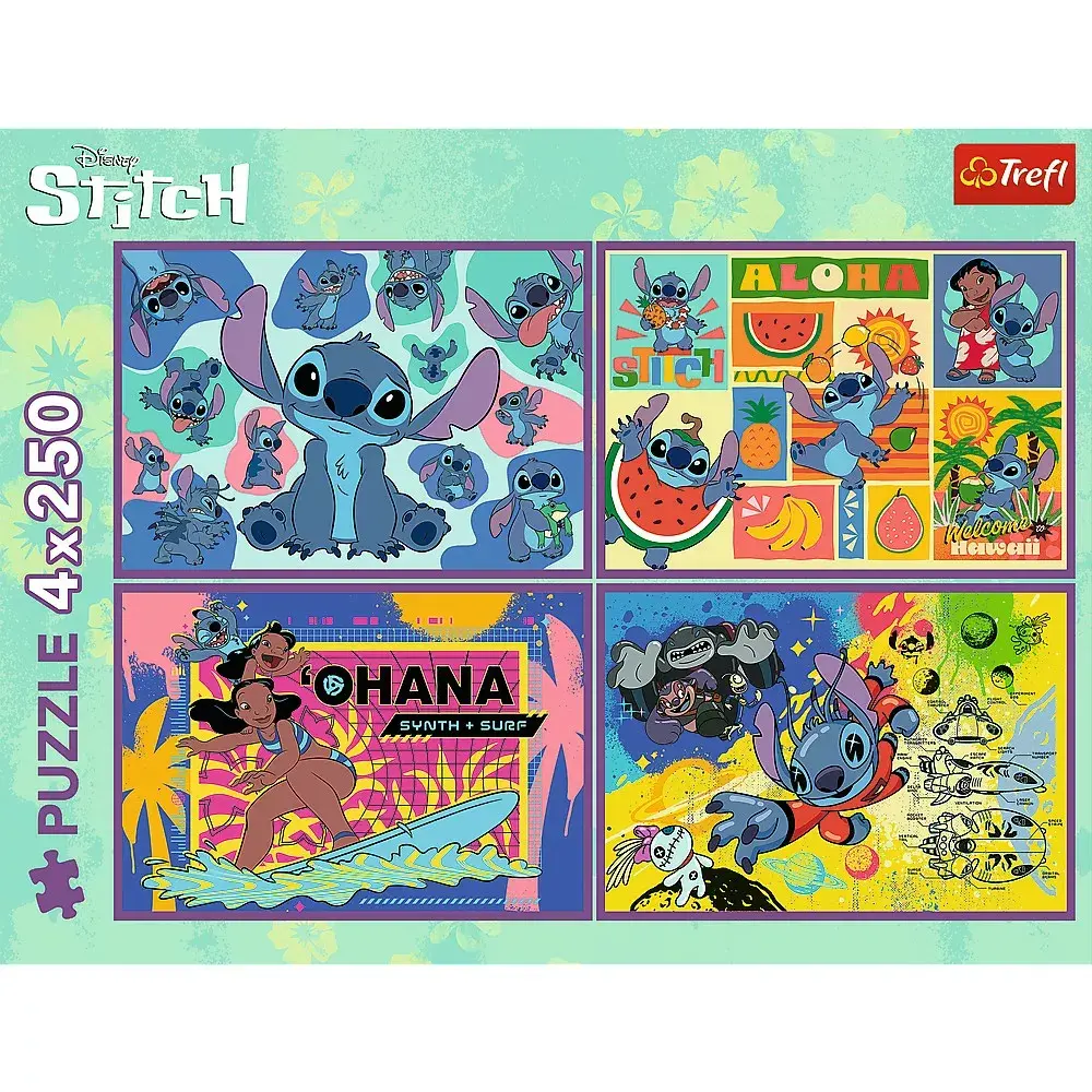 TREFL puzlis Lilo and Stitch — 4×250 gab. Photo 6