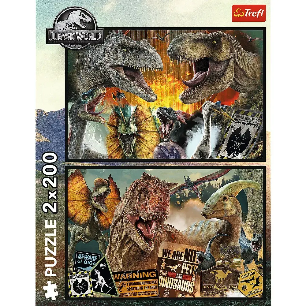 TREFL Пазл 2 x 200 деталей Jurassic World Prehistoric World Photo 4