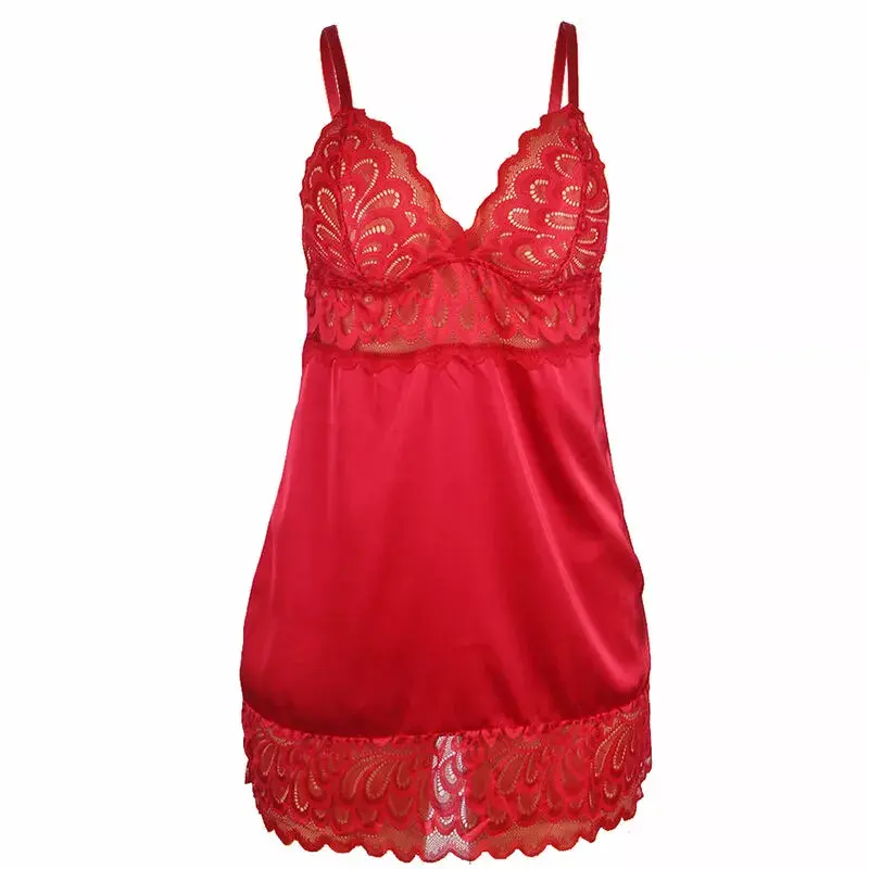 SUBBLIME Sublime Satin Babydoll Red S/M Photo 4