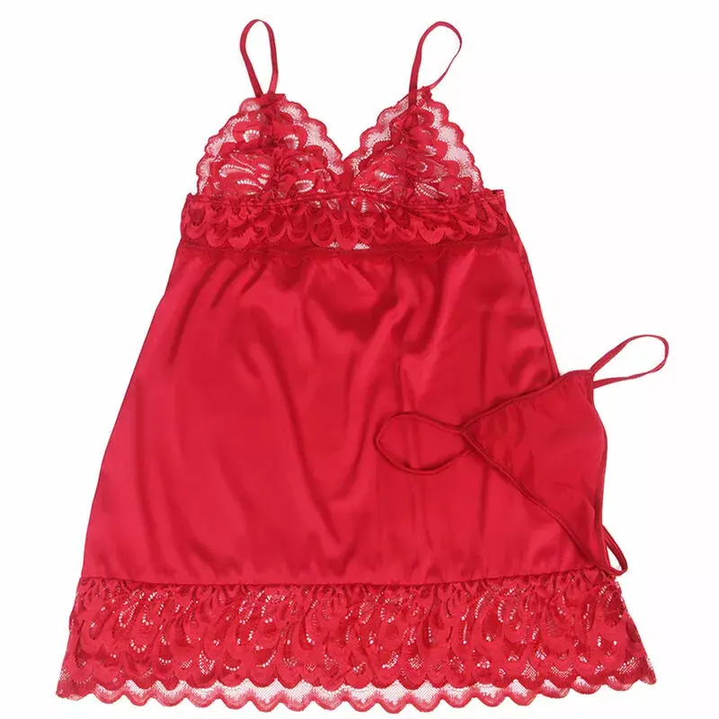 SUBBLIME Sublime Satin Babydoll Red S/M Photo 6