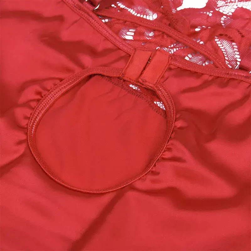 SUBBLIME Sublime Satin Babydoll Red S/M Photo 10