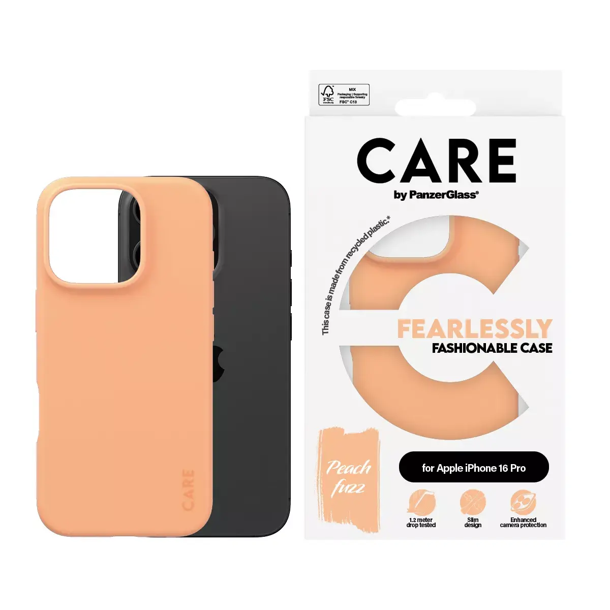 Чехол PanzerGlass CARE by Fashionable Case Peachy iPhone 16 Pro Photo 2