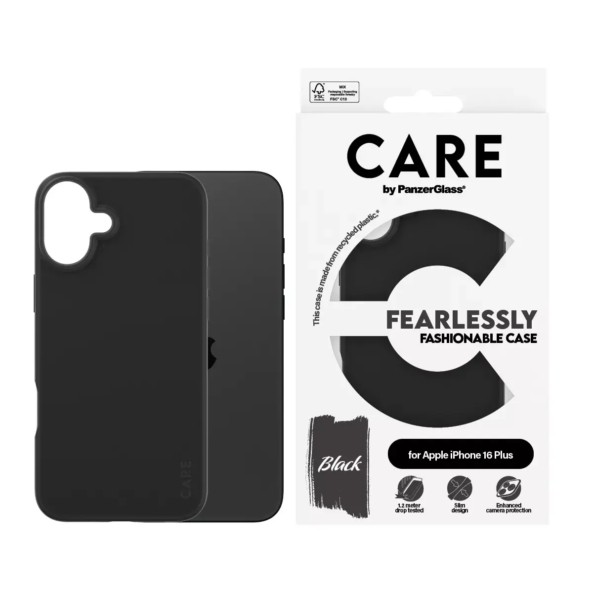 Чехол PanzerGlass CARE by Fashionable Case Black iPhone 16 Plus Photo 2