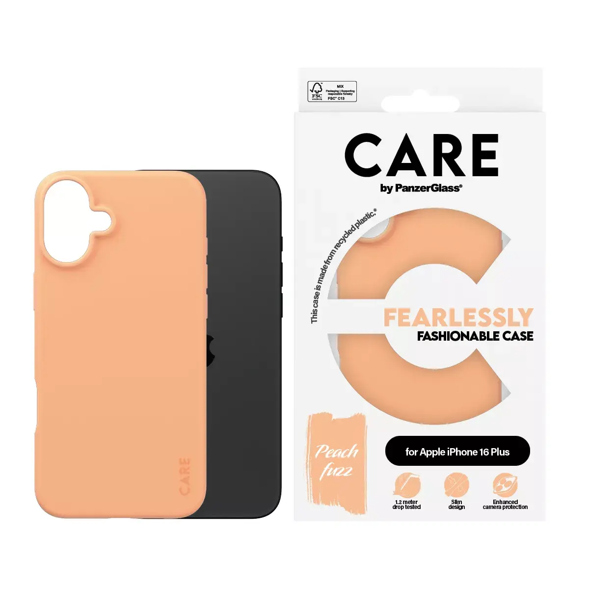 Cover PanzerGlass CARE by Fashionable Case Peachy iPhone 16 Plus Photo 2