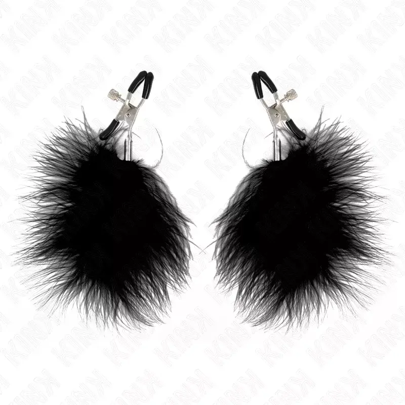 Krūturažpleju skavas KINK Feather Black 7 cm Photo 2