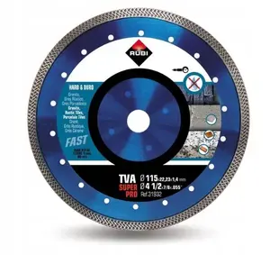 Алмазный отрезной диск 180 мм RUBI TVA 180 SUPERPRO — диаметр 180 мм, для резки плитки и кирпича