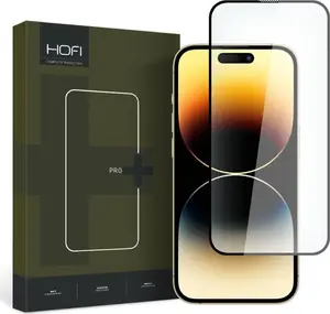 Закалённое защитное стекло Hofi Glass Pro+ для iPhone 15 — чёрное