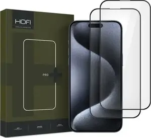 Закалённое защитное стекло Hofi Glass Pro+ 2 шт. для iPhone 16 Pro, чёрное