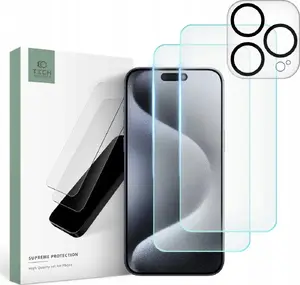 Закалённое защитное стекло 3 шт. для iPhone 16 Pro — Tech-Protect Supreme, прозрачное