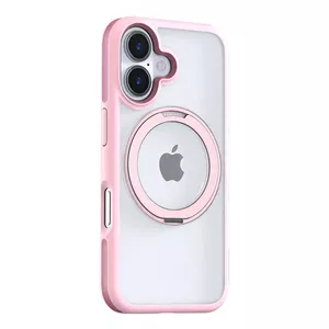 Protective phone case Torras Ostand R Fusion for iPhone 16 — Pink, slim lightweight scratch and minor impact protection