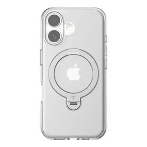 Aizsargmaciņš Torras Ostand Spin priekš iPhone 16 Plus, caurspīdīgs korpuss