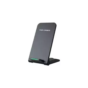 Bezvadu lādētājs 1stCool H18 salokāma statīva USB-C melns — Qi bezvadu uzlāde, salokāma konstrukcija