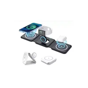 Wireless Portable Qi Charger 1stCool W07 Black MagSafe USB‑C – portable Qi charging pad with MagSafe compatibility and USB‑C power